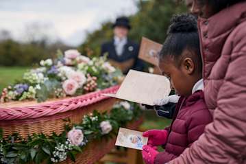 Young girl at a natural funeral