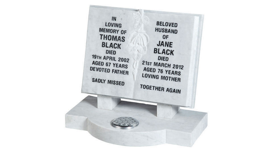 Black inscription book memorial Black inscription book memorial
