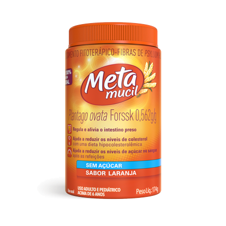 Metamucil - Sabor Laranja em Pote