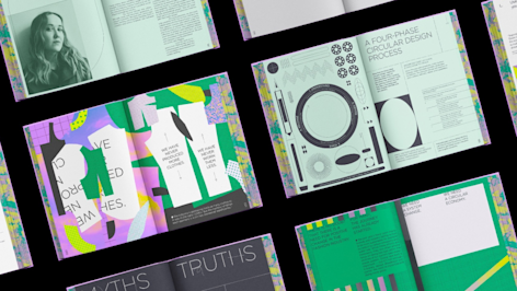 Circular design for fashion book pages