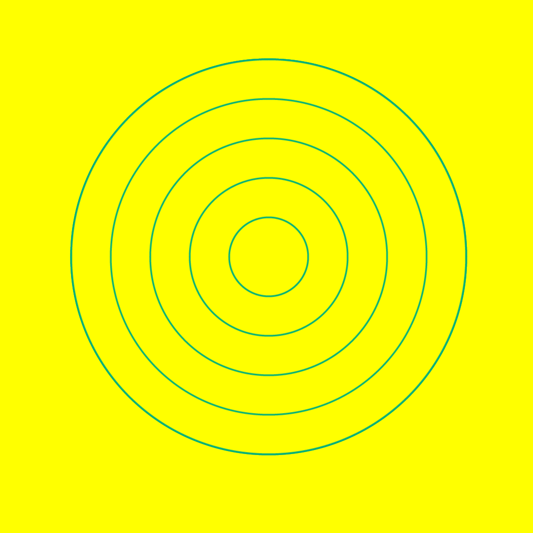 Green circles on yellow background