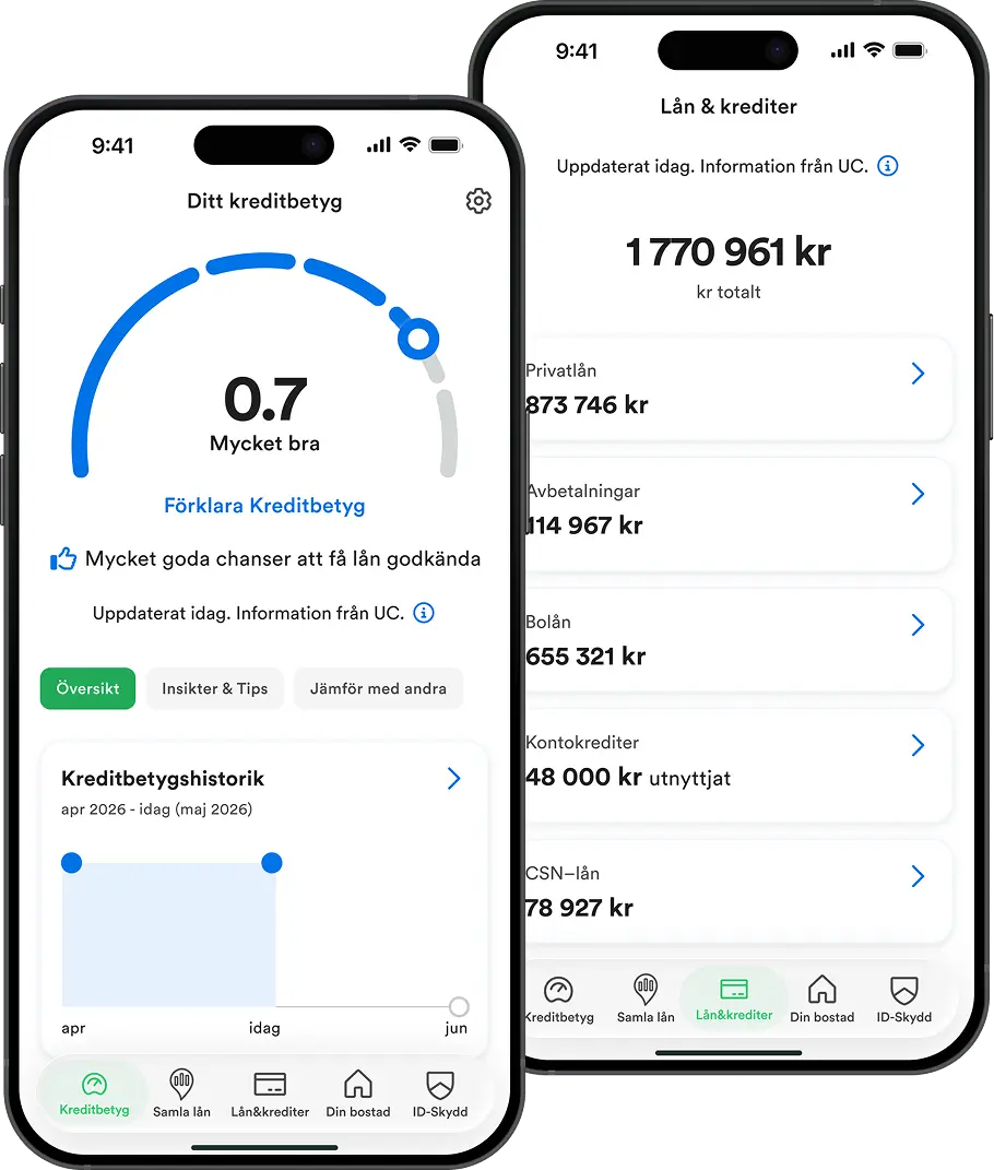 Mobile device with Kreddy app visible