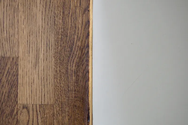 Korridor och sovrum hade ursprungligen linoleumgolv.