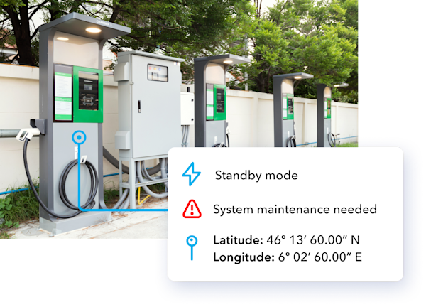 EV charging station connected with IoT