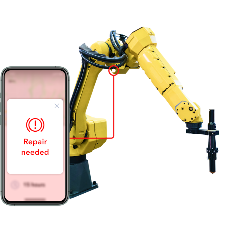 Industrial machinery connected with ioT
