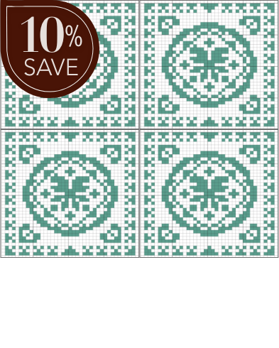 Juleteppe KAL_Pine Colourway_Cushion