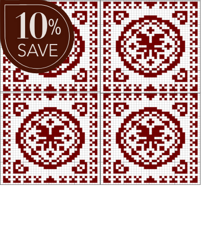 Juleteppe KAL_Festive Colourway_Cushion