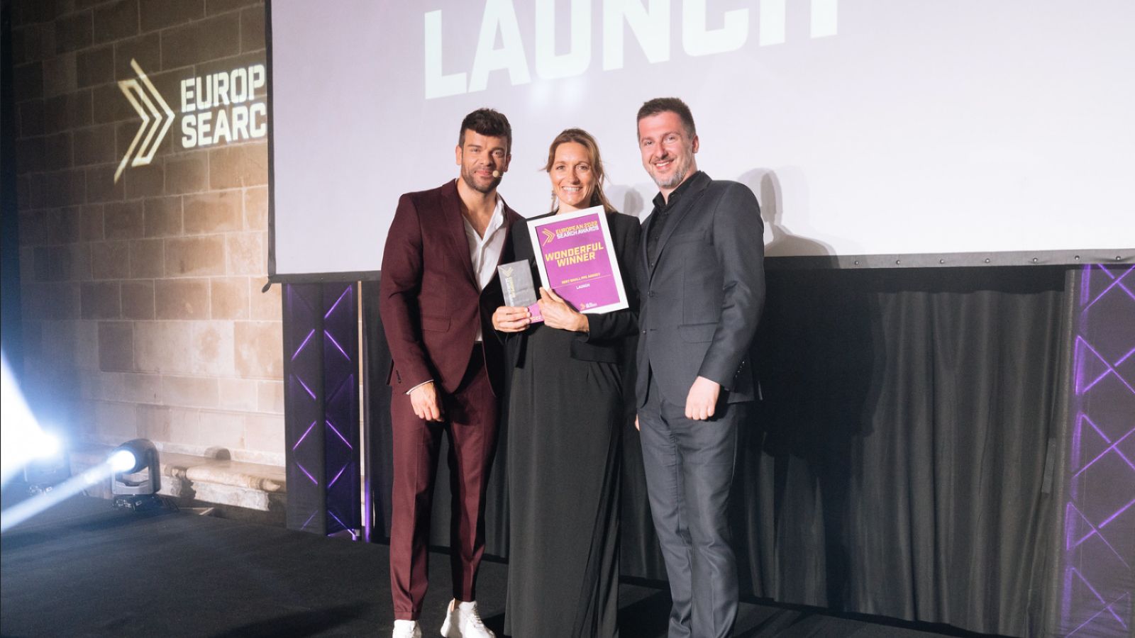 Silke accepts Best Small PPC Agency in Europe award