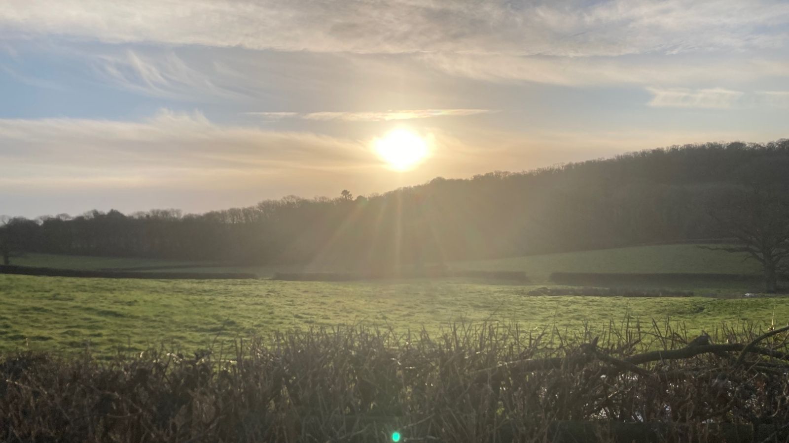 Sunrise over hills