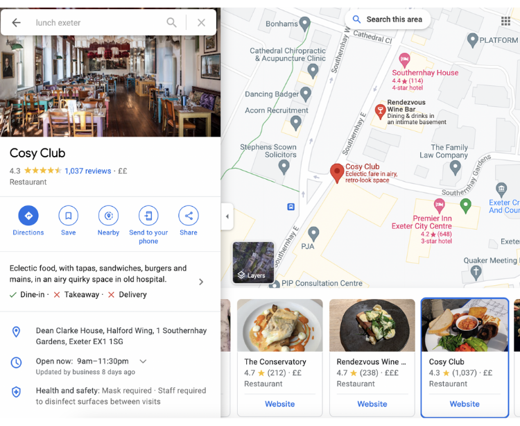 Google My Business Maps