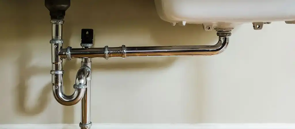 pipes under a sink
