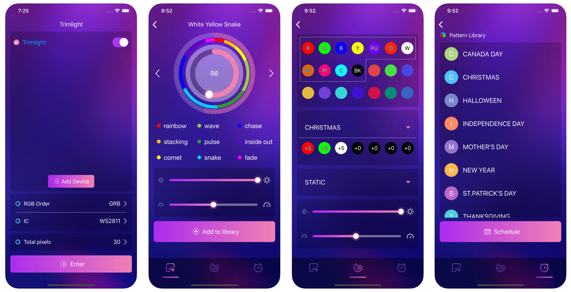 the screenshot of the trimlight app