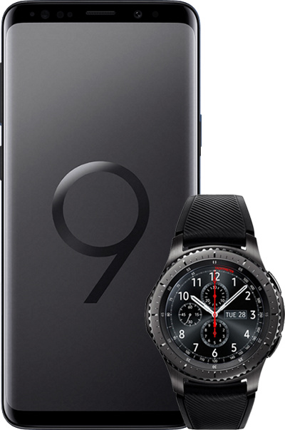 SamsungS9 GearS3 black Samsung Galaxy S9