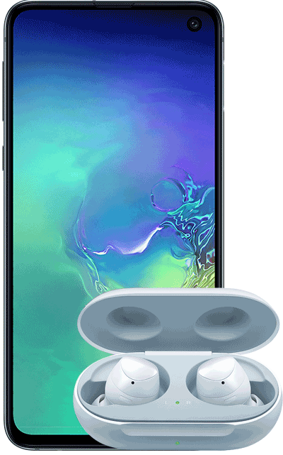 sm g970 galaxys10e front green buds Samsung Galaxy S10e