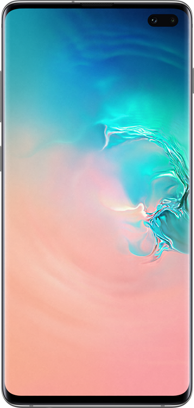sm galaxyS10+ front white Samsung Galaxy S10+