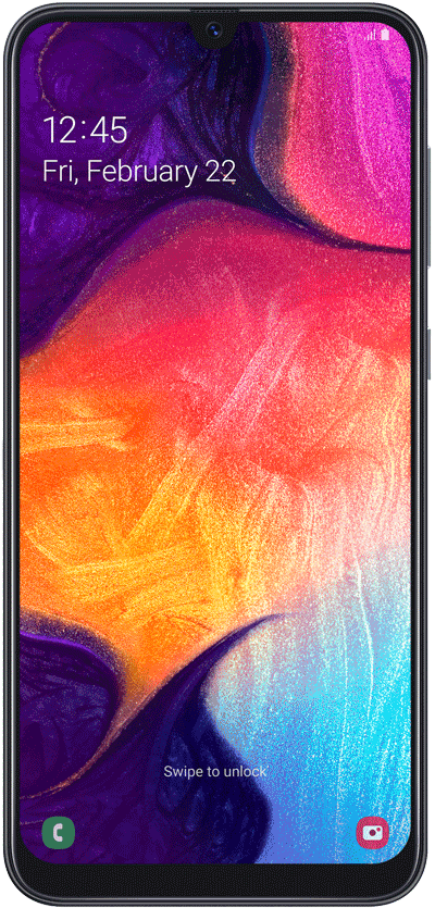 SM-A505 001 Front Black Samsung Galaxy A50