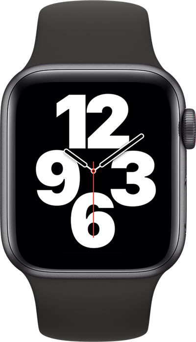 Apple Watch SE Cellular 40mm Space Gray Aluminum Black Sport Band Pure Front Screen USEN Apple Watch SE Aluminium med 4G