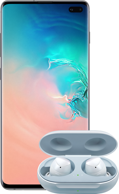 sm galaxyS10+ preorder front white Samsung Galaxy S10+
