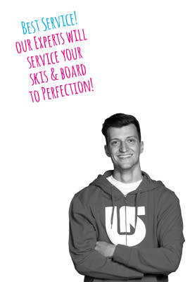 Every rental ski is perfectly sharpened