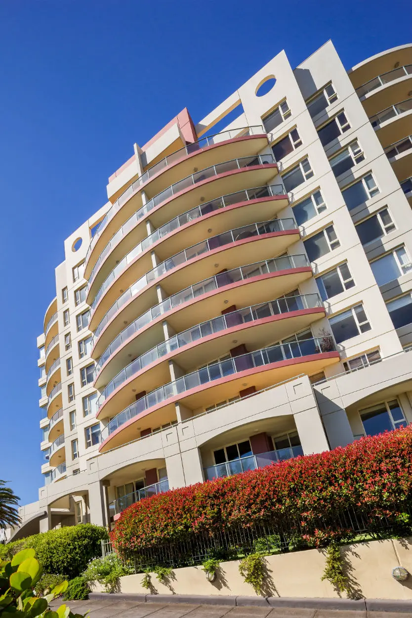 White apartment building