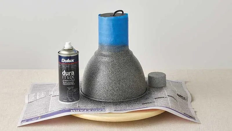 Apply 2 coats of Dulux Duramax Granite Effect Spray