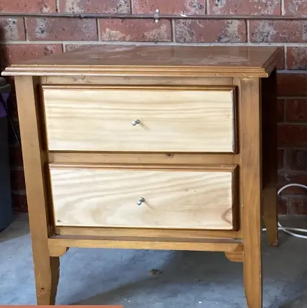 Timber bedside drawers 
