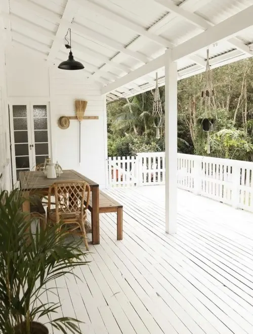 renovated white back deck and verandah