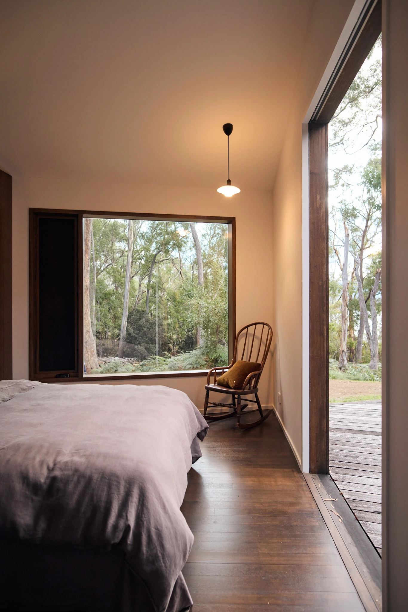 Bedroom with large windows