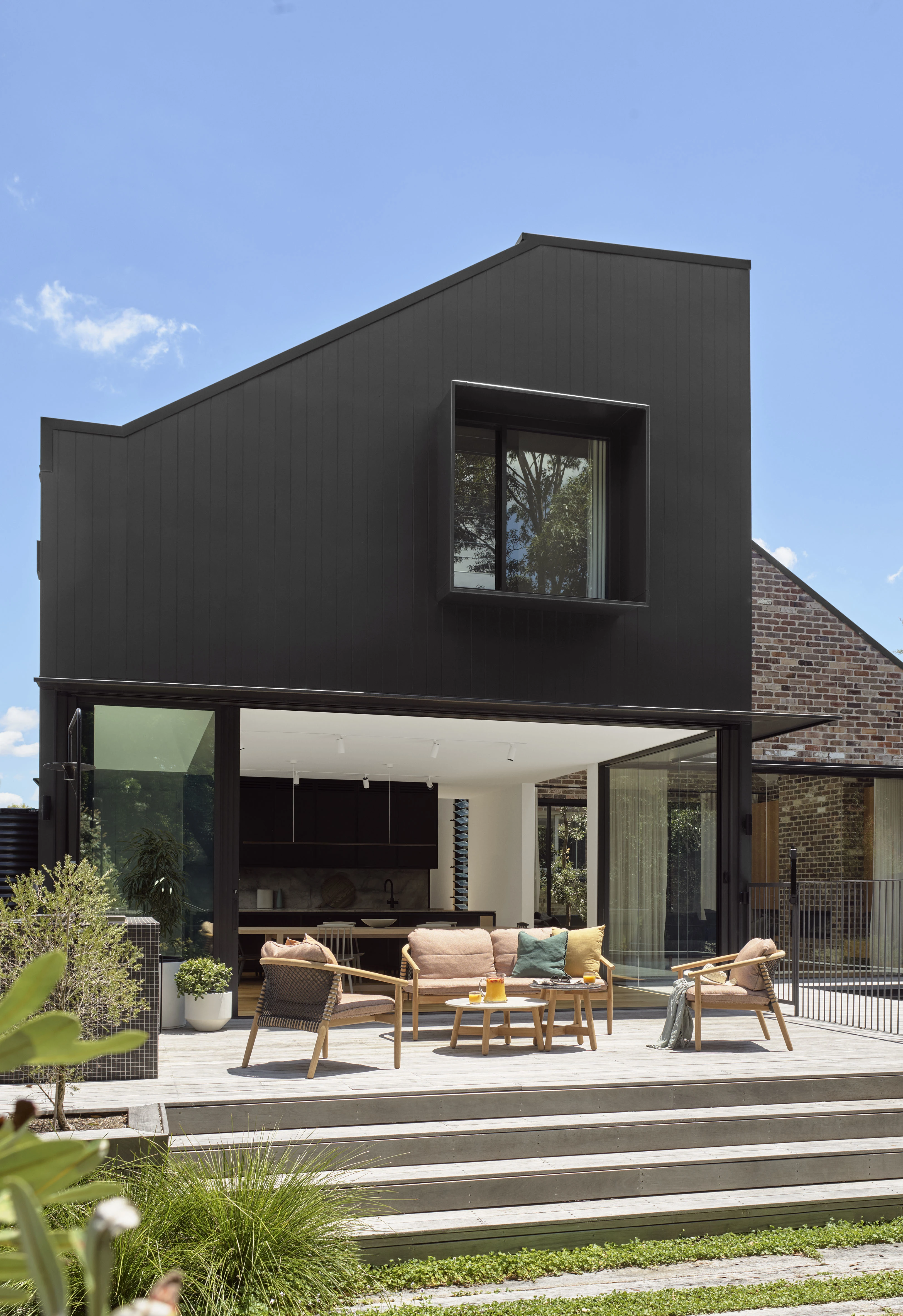 Black double storey house