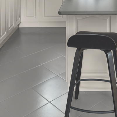 Kitchen floor with stool