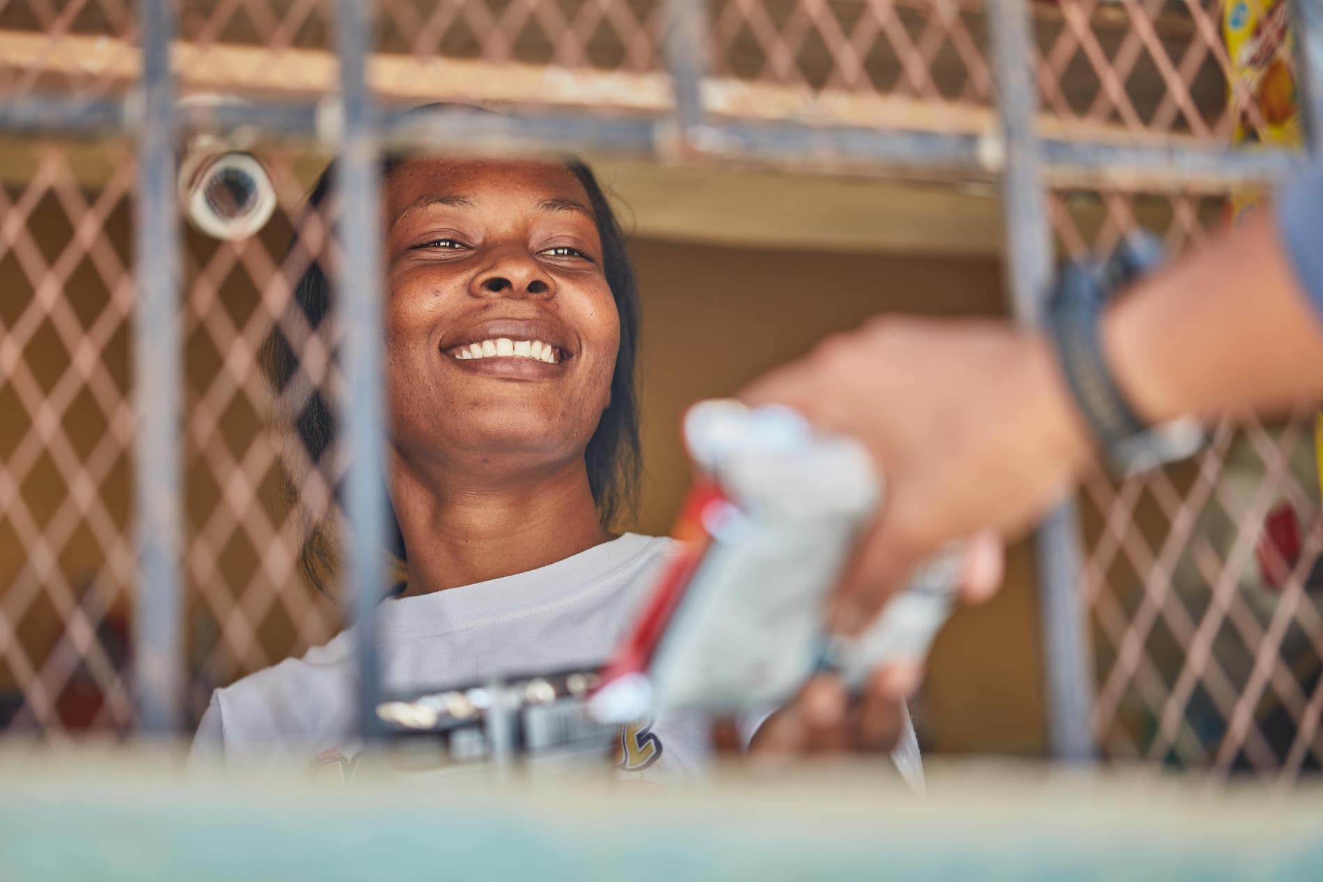 Kiva borrower Rosa in her in-home shop