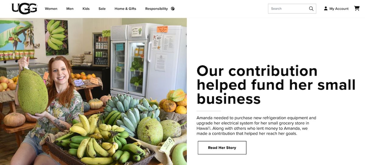 Amanda's story on UGG's site