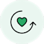 Recycling icon with heart