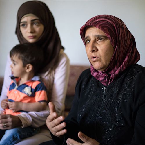 Walaa and Walida, textile business owners, SYRIAN refugees