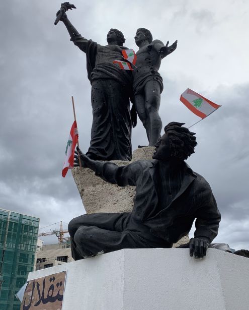MARTYRS' SQUARE IN DOWNTOWN BEIRUT. PHOTO TAKEN BY PLAVES.