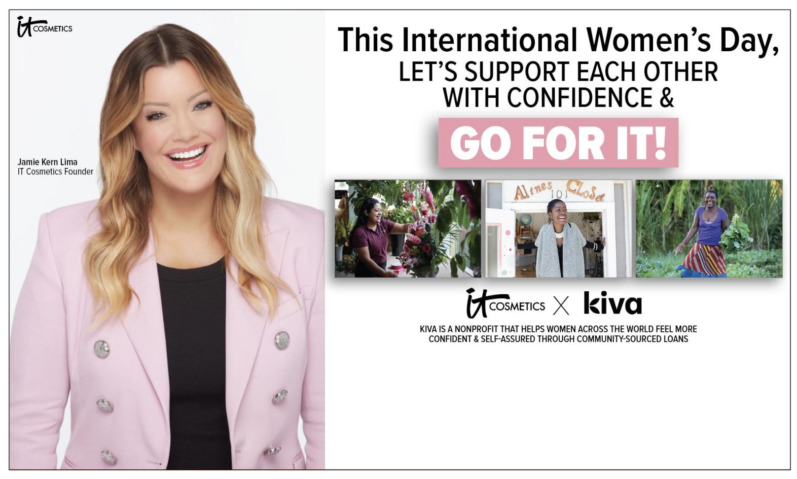 IT Cosmetics and Kiva