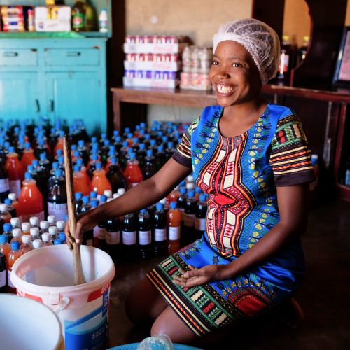 For Lindiwe, A thriving business means an opportunity to give back to young women in her zimbabwe community.