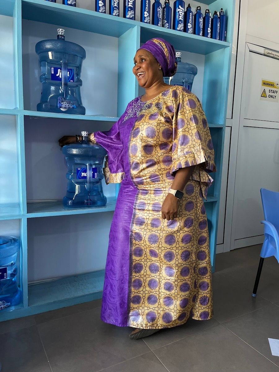 Aisha in her Jibu store in Ghana