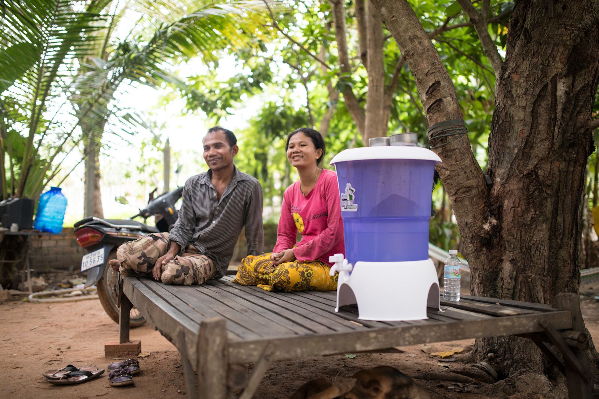 A $175 loan helped a member to buy a water filter to provide safe drinking water for their family.