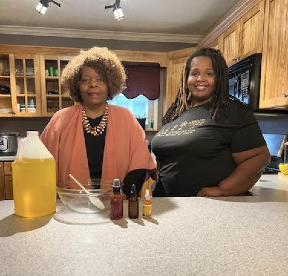 Latasha (pictured right), owner of Fifth Generation and Kiva borrower