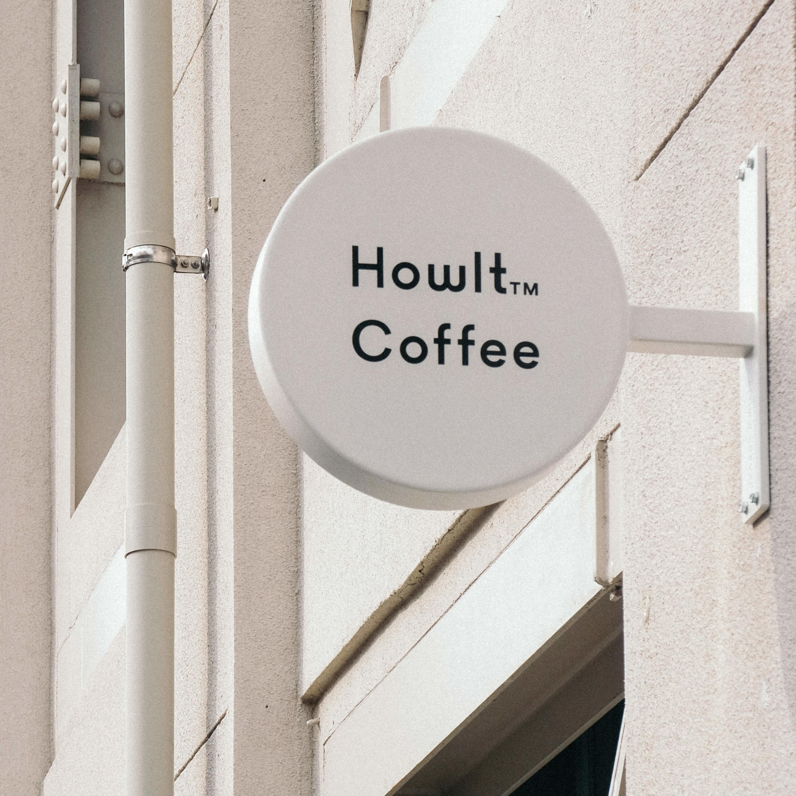 Sign at Howlt Coffee, a cafe in Fukuoka.