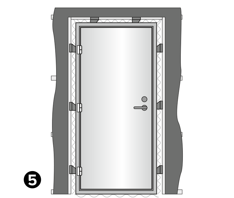 Steg 5 - Isoler rundt karm