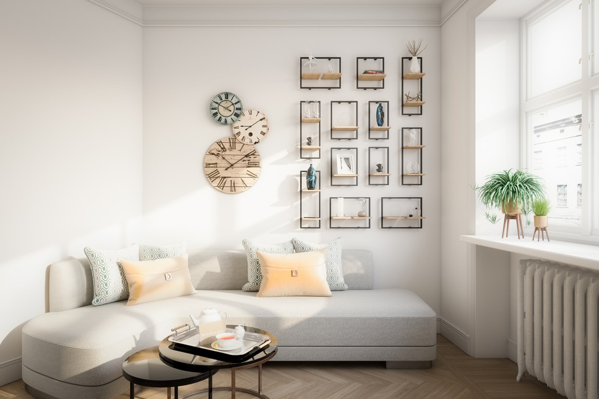 neutral small room