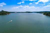 Boat on Lake Hartwell near Clemson, SC and Lakeside Lodge Clemson