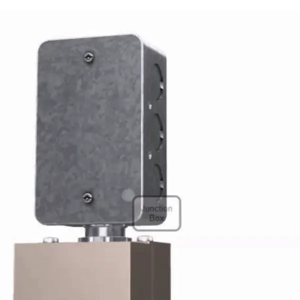 Rotating 3D image video of a service pole top with a junction box