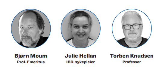 Bilde som viser foredragsholderne fra lanseringsmøtet, Bjørn Moum, JulieHellan og Torben Knudsen