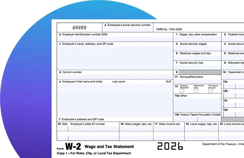 IRS W2 tax form