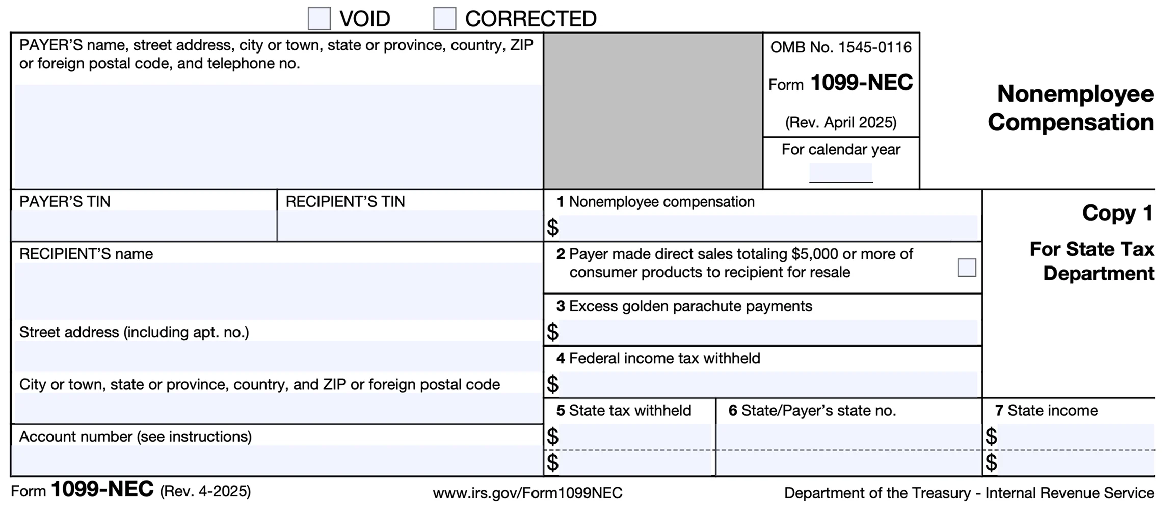 tax form 1099 form image