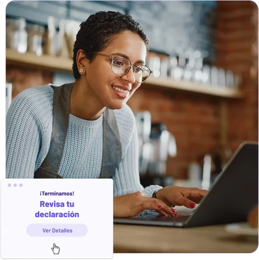 woman working on a laptop