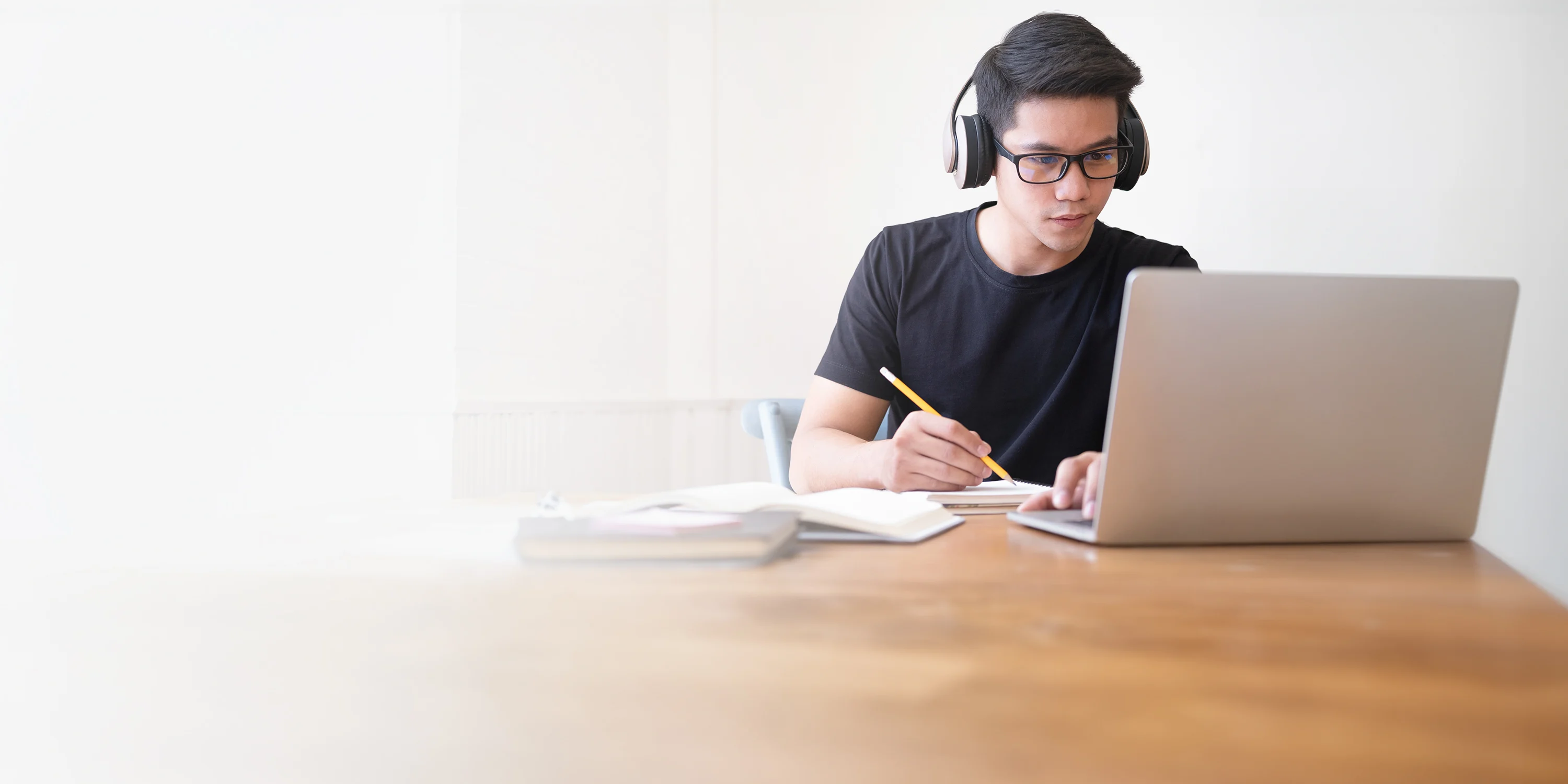 Guy working on laptop